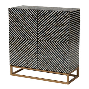   Modern European furniture - Black Gray 2 Door Cabinet - www.oroa.com | Oroa.com