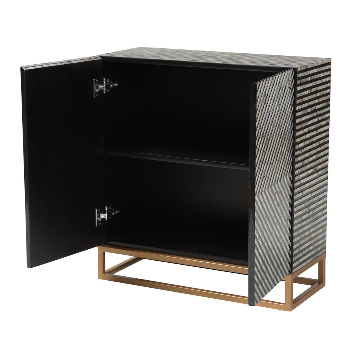   Modern European furniture - Black Gray 2 Door Cabinet - www.oroa.com | Oroa.com