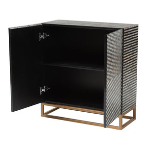   Modern European furniture - Black Gray 2 Door Cabinet - www.oroa.com | Oroa.com