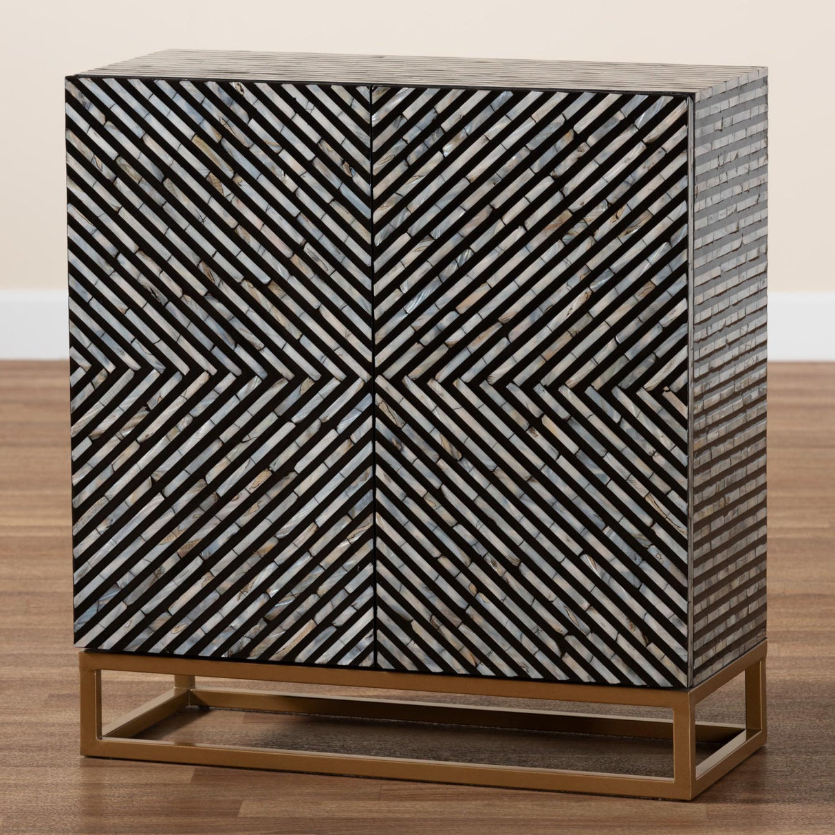  Modern European furniture - Black Gray 2 Door Cabinet - www.oroa.com | Oroa.com