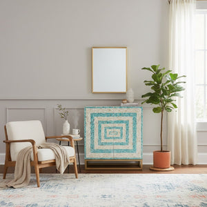   Modern European furniture - Two Toned Mother Of Pearl Cabinet - www.oroa.com | Oroa.com