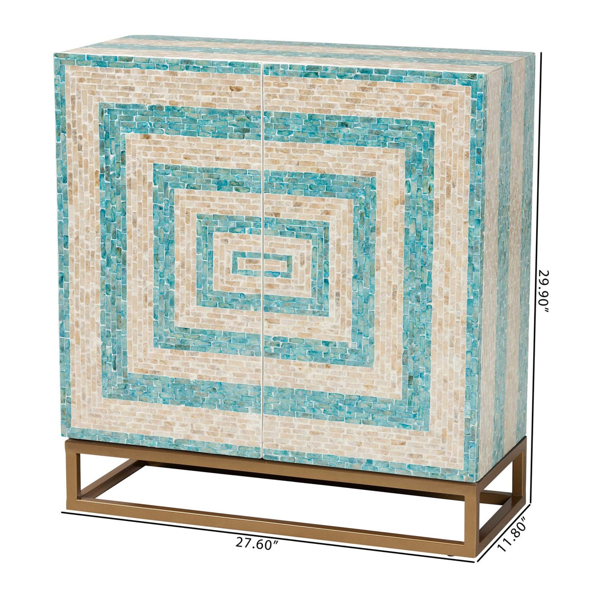   Modern European furniture - Two Toned Mother Of Pearl Cabinet - www.oroa.com | Oroa.com