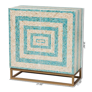   Modern European furniture - Two Toned Mother Of Pearl Cabinet - www.oroa.com | Oroa.com