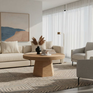   Modern European furniture - Organic Shaped Jute Coffee Table - www.oroa.com | Oroa.com