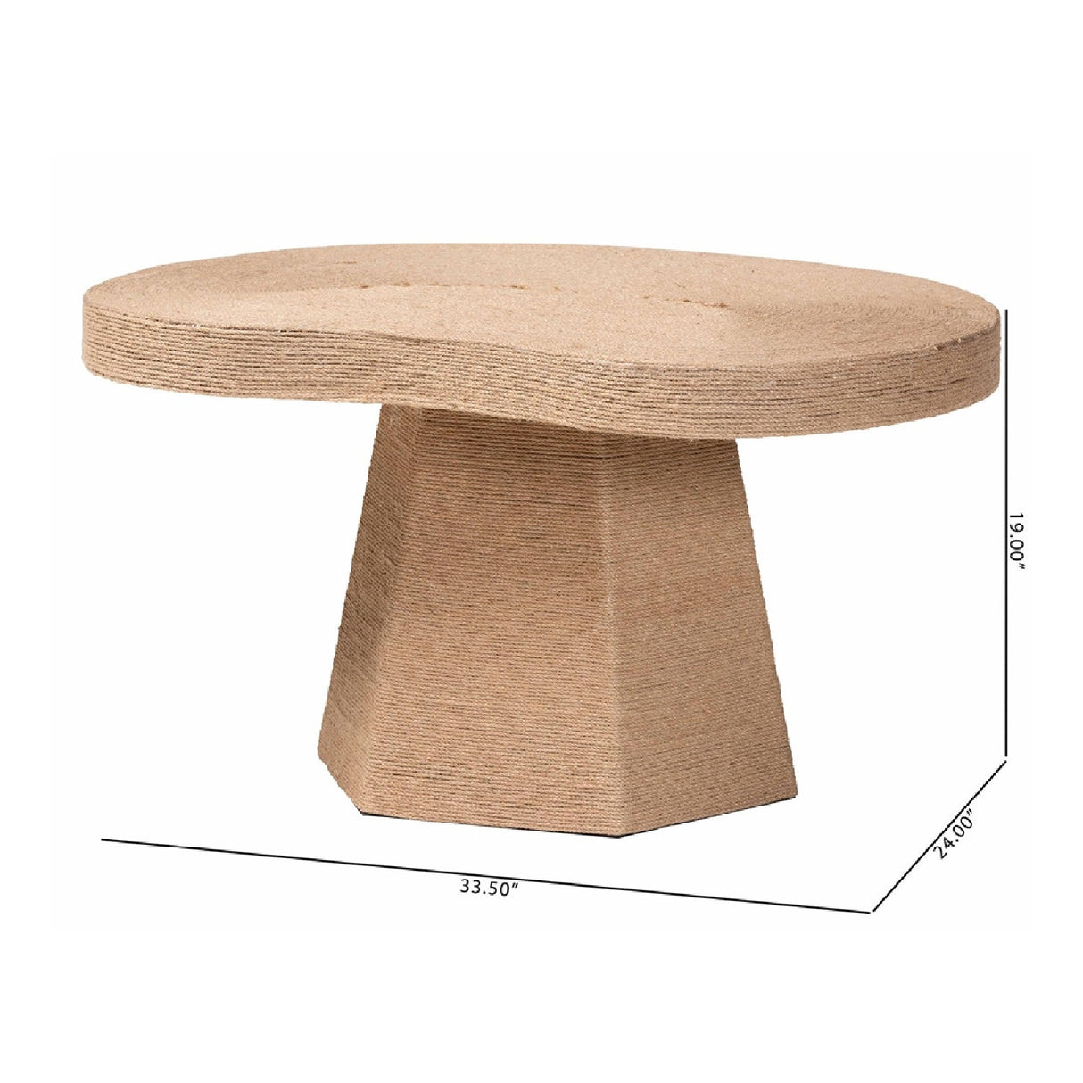   Modern European furniture - Organic Shaped Jute Coffee Table - www.oroa.com | Oroa.com