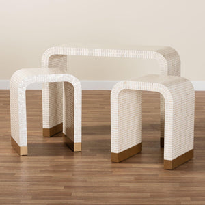   Modern European furniture - White Capiz Shell Accent Tables 3 - www.oroa.com | Oroa.com