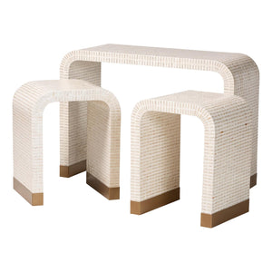   Modern European furniture - White Capiz Shell Accent Tables 3 - www.oroa.com | Oroa.com