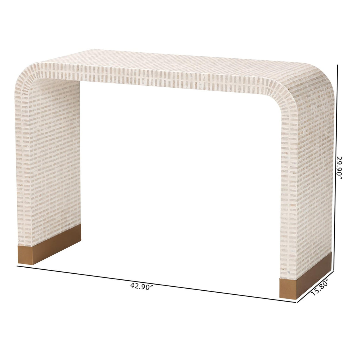   Modern European furniture - White Capiz Shell Console Table - www.oroa.com | Oroa.com