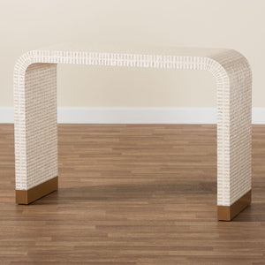   Modern European furniture - White Capiz Shell Console Table - www.oroa.com | Oroa.com