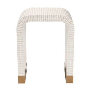   Modern European furniture - White Capiz Shell Side Table - www.oroa.com | Oroa.com