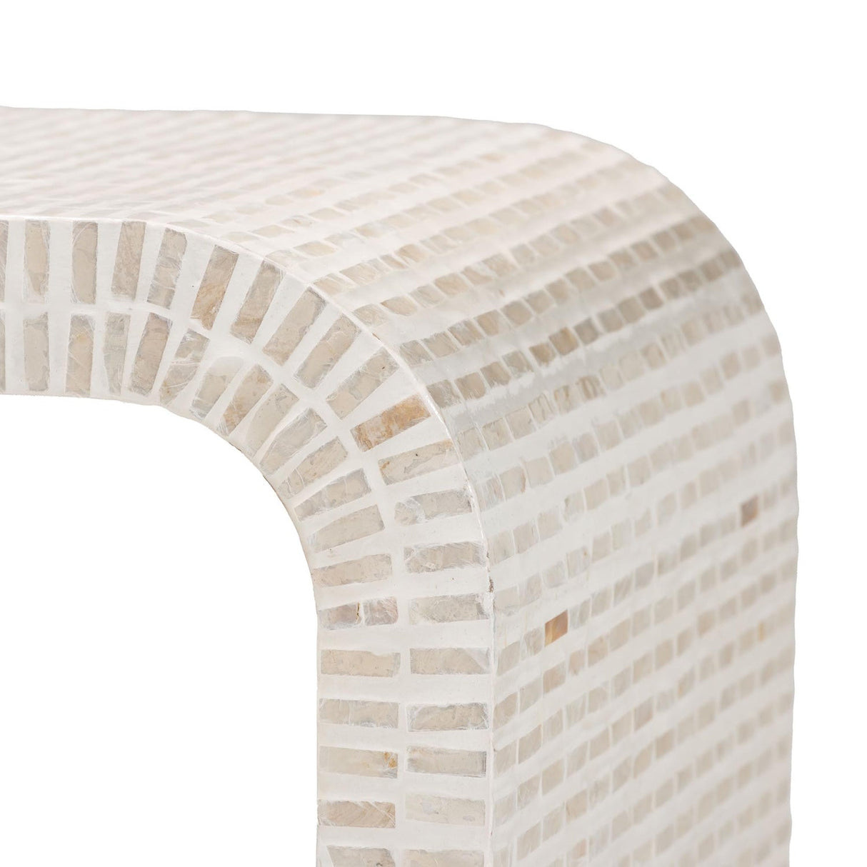   Modern European furniture - White Capiz Shell Side Table - www.oroa.com | Oroa.com