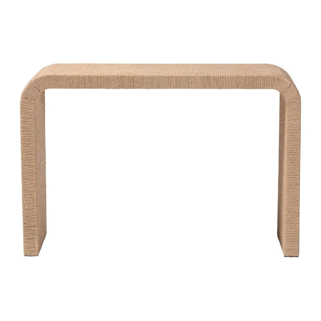 Modern European furniture - Woven Jute Japandi Console Table - www.oroa.com