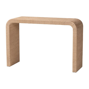   Modern European furniture - Woven Jute Japandi Console Table - www.oroa.com | Oroa.com