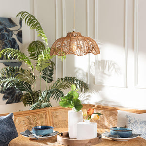   Modern European furniture - Rattan Petal Shaped Pendant Lamp - www.oroa.com | Oroa.com