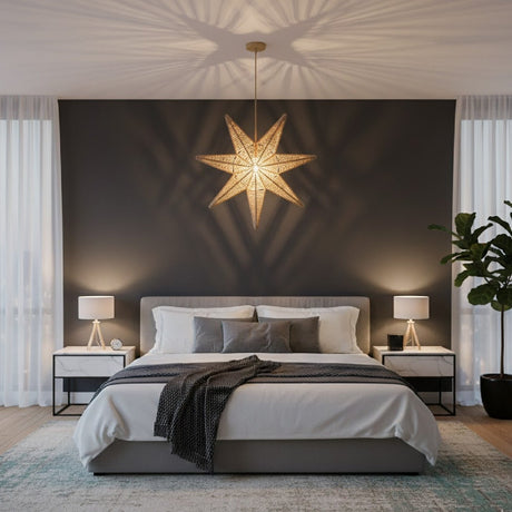   Modern European furniture - Star Shaped Jute Pendant Lamp - www.oroa.com | Oroa.com