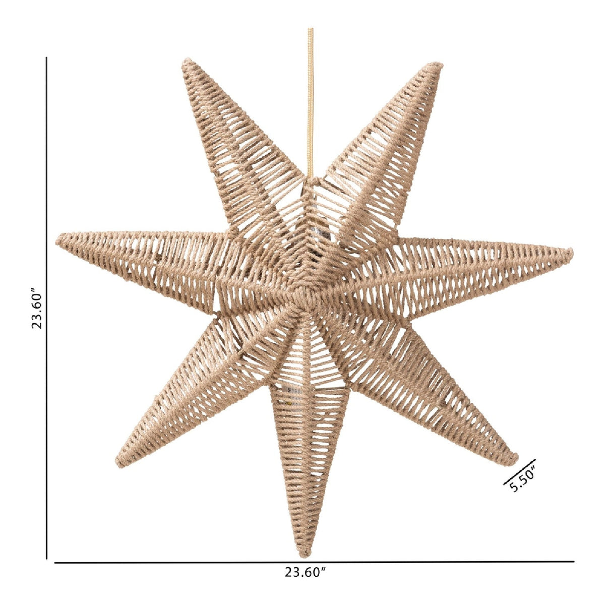   Modern European furniture - Star Shaped Jute Pendant Lamp - www.oroa.com | Oroa.com
