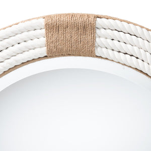   Modern European furniture - White Woven Round Mirror - www.oroa.com | Oroa.com