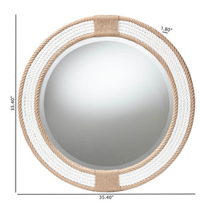   Modern European furniture - Round Woven Jute Mirror - www.oroa.com | Oroa.com