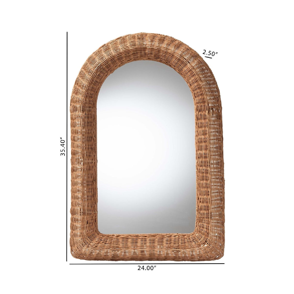   Modern European furniture - Arched Wicker Wall Mirror - www.oroa.com | Oroa.com