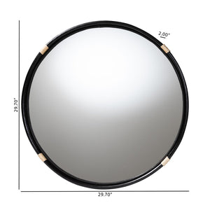   Modern European furniture - Round Black Rattan Wall Mirror - www.oroa.com | Oroa.com