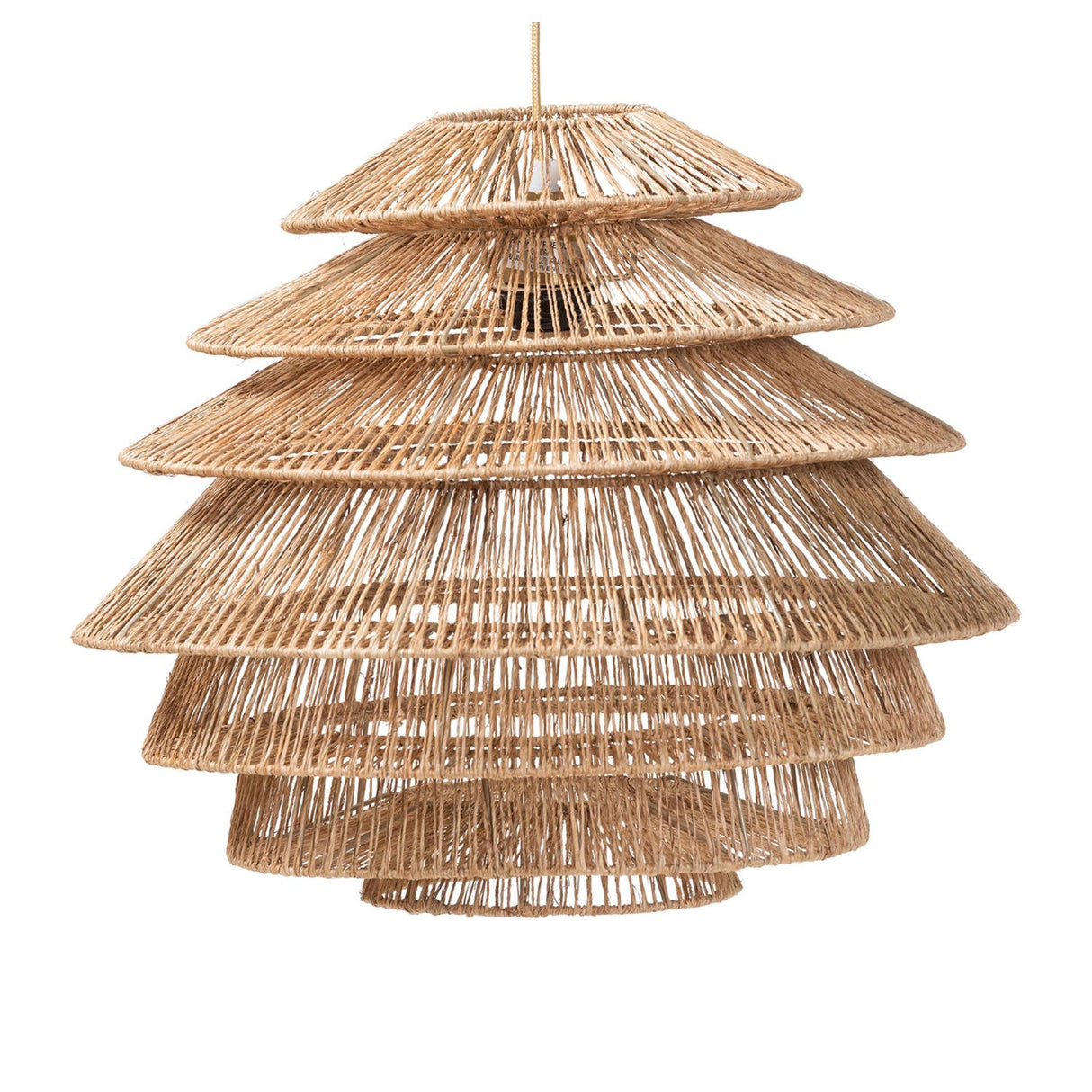   Modern European furniture - Woven Jute Tiered Pendant Lamp - www.oroa.com | Oroa.com