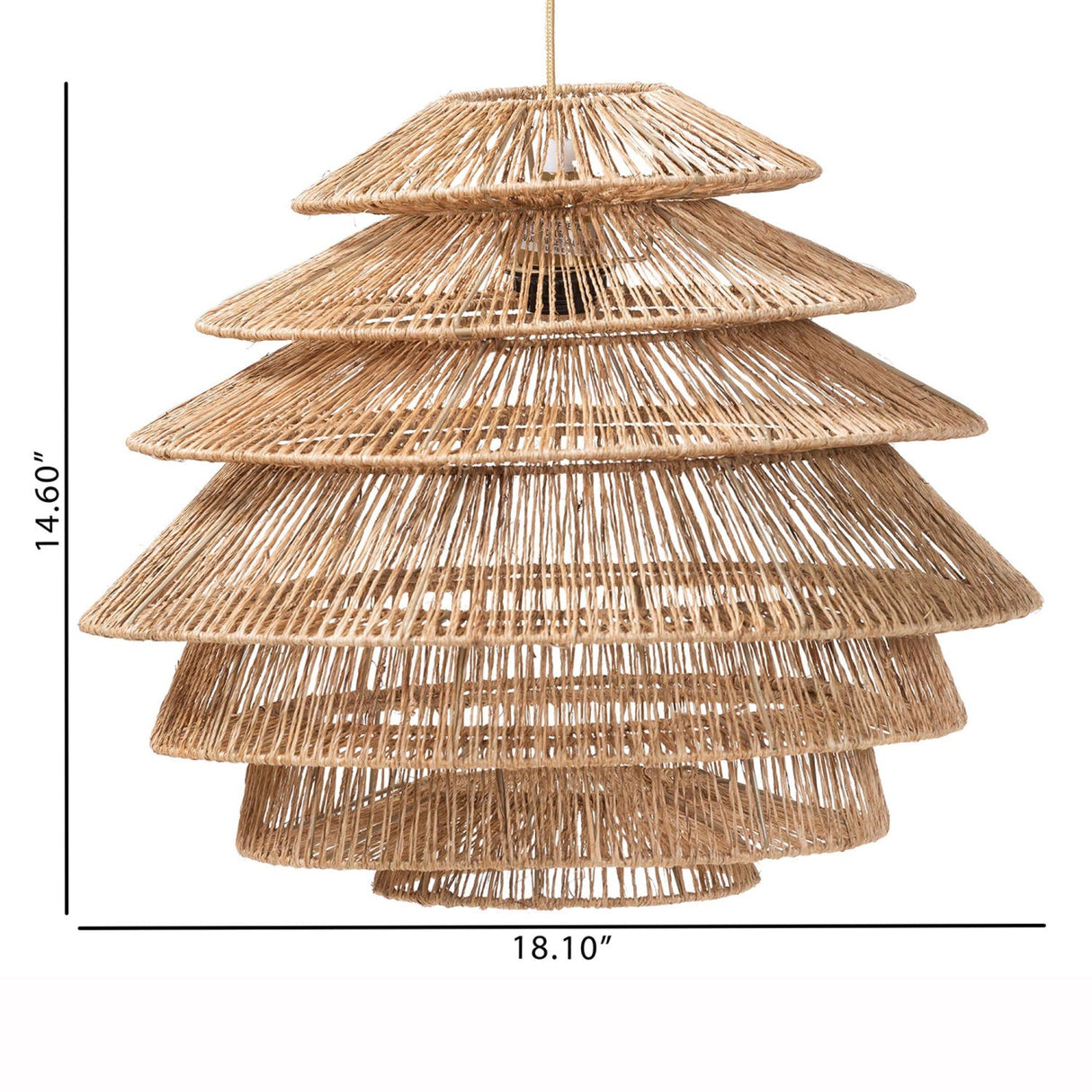   Modern European furniture - Woven Jute Tiered Pendant Lamp - www.oroa.com | Oroa.com
