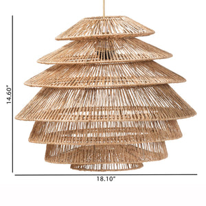   Modern European furniture - Woven Jute Tiered Pendant Lamp - www.oroa.com | Oroa.com
