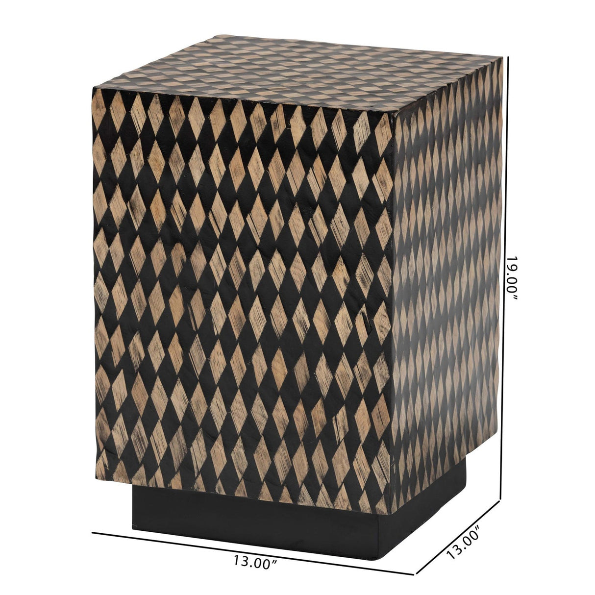   Modern European furniture - Diamond Pattern Bamboo End Table - www.oroa.com | Oroa.com