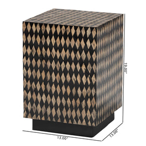   Modern European furniture - Diamond Pattern Bamboo End Table - www.oroa.com | Oroa.com