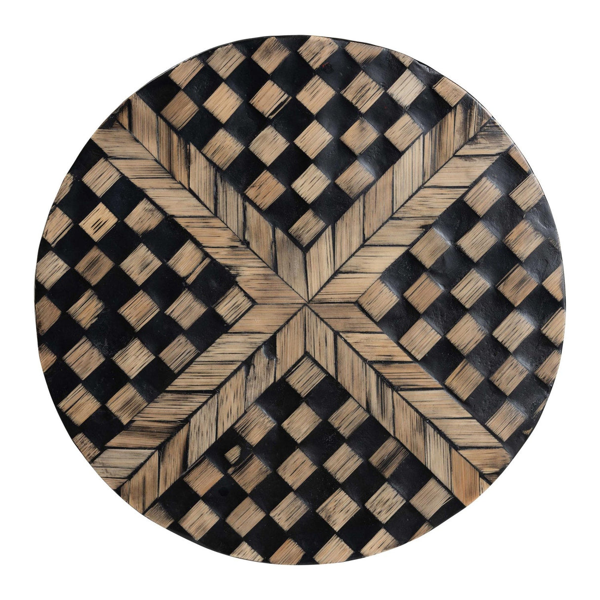   Modern European furniture - Diamond Pattern Bamboo End Table - www.oroa.com | Oroa.com