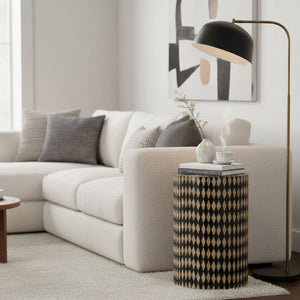   Modern European furniture - Diamond Pattern Bamboo End Table - www.oroa.com | Oroa.com