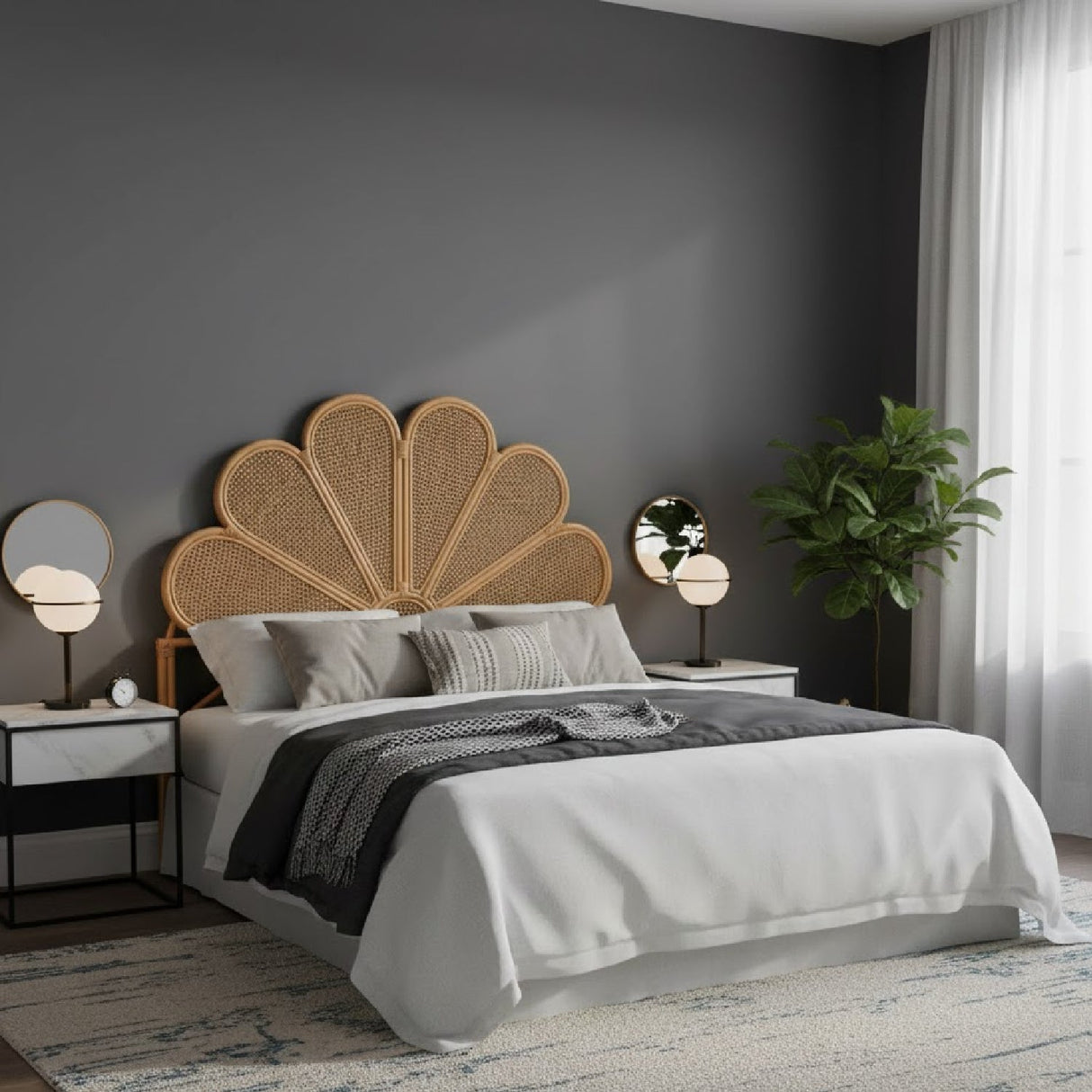   Modern European furniture - Rattan Queen Size Headboard - www.oroa.com | Oroa.com