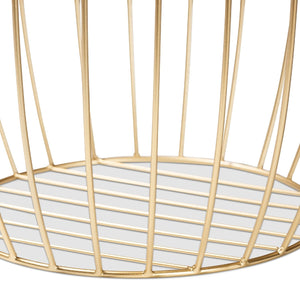   Modern European furniture - Gold Openwork Frame End Table - www.oroa.com | Oroa.com