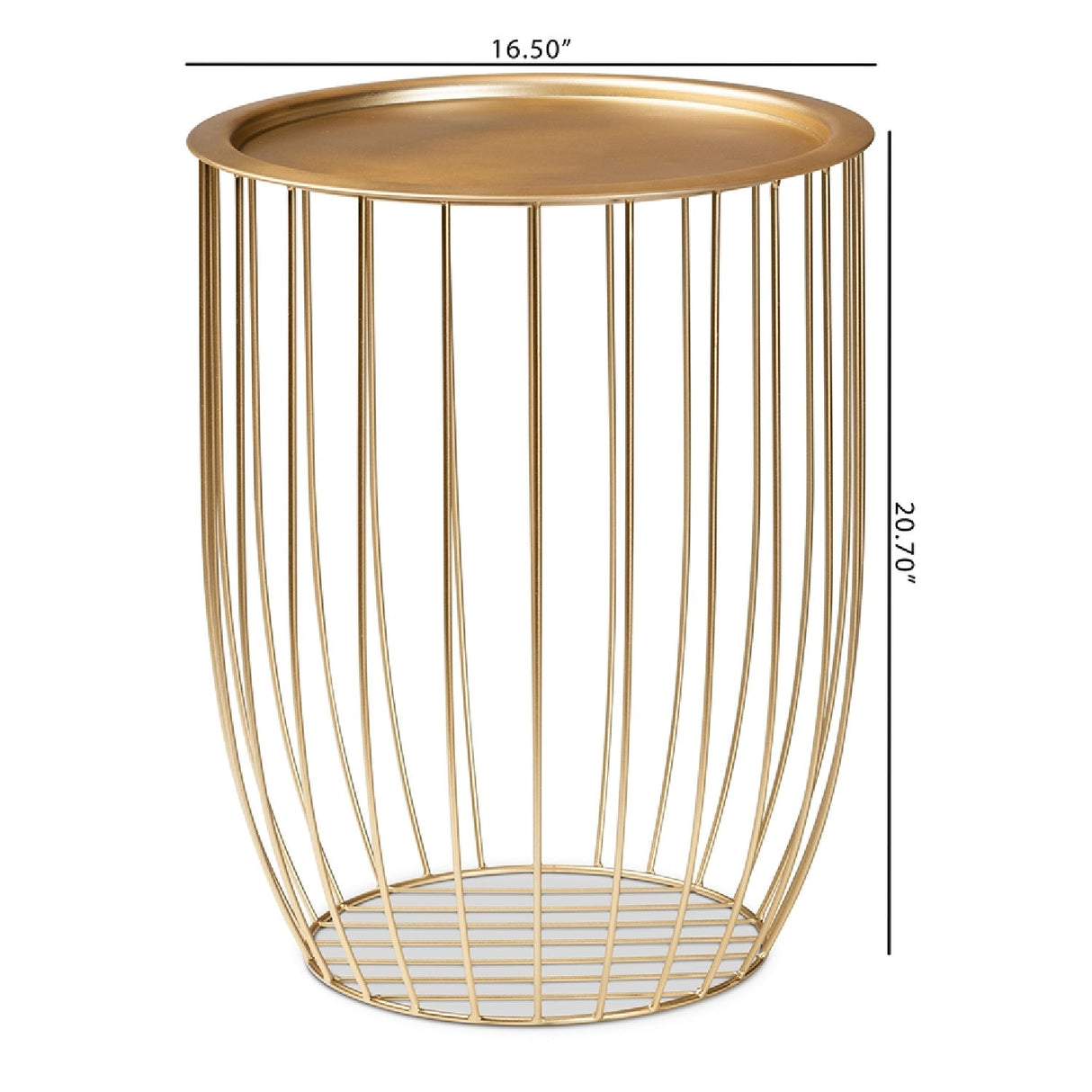   Modern European furniture - Gold Openwork Frame End Table - www.oroa.com | Oroa.com