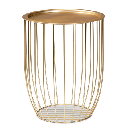   Modern European furniture - Gold Openwork Frame End Table - www.oroa.com | Oroa.com