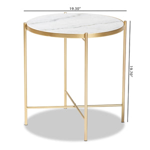   Modern European furniture - Round Marble End Table - www.oroa.com | Oroa.com