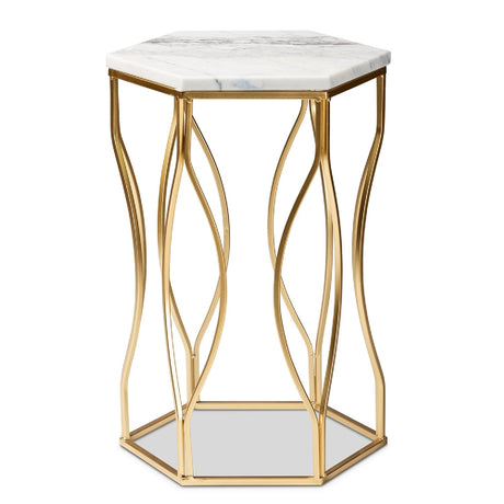   Modern European furniture - Hexagonal Marble End Table - www.oroa.com | Oroa.com