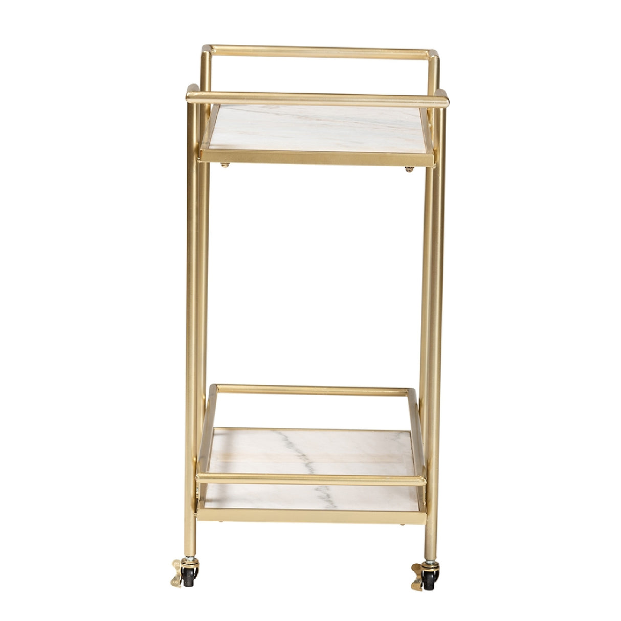   Modern European furniture - Gold-Framed Marble Wine Cart - www.oroa.com | Oroa.com