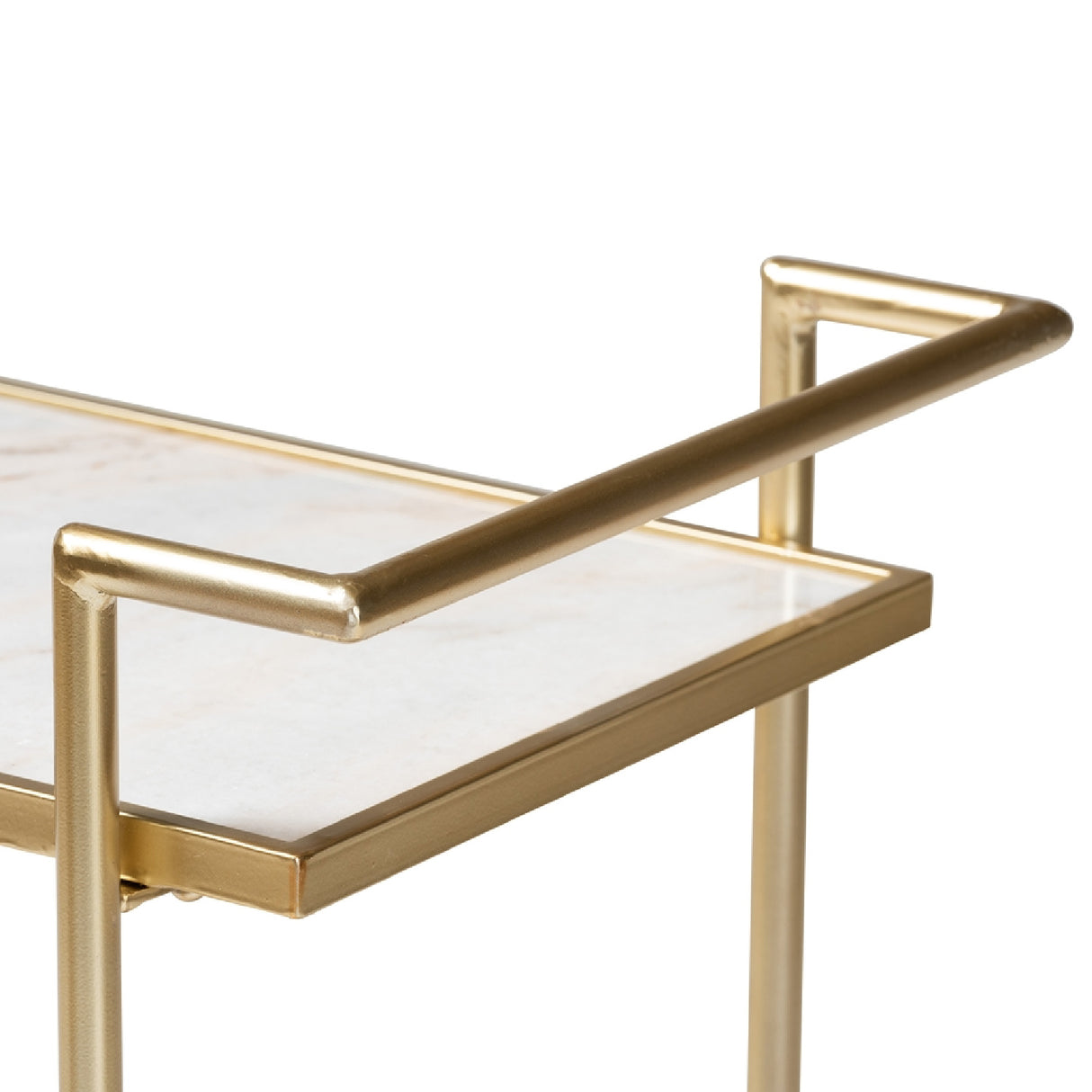   Modern European furniture - Gold-Framed Marble Wine Cart - www.oroa.com | Oroa.com