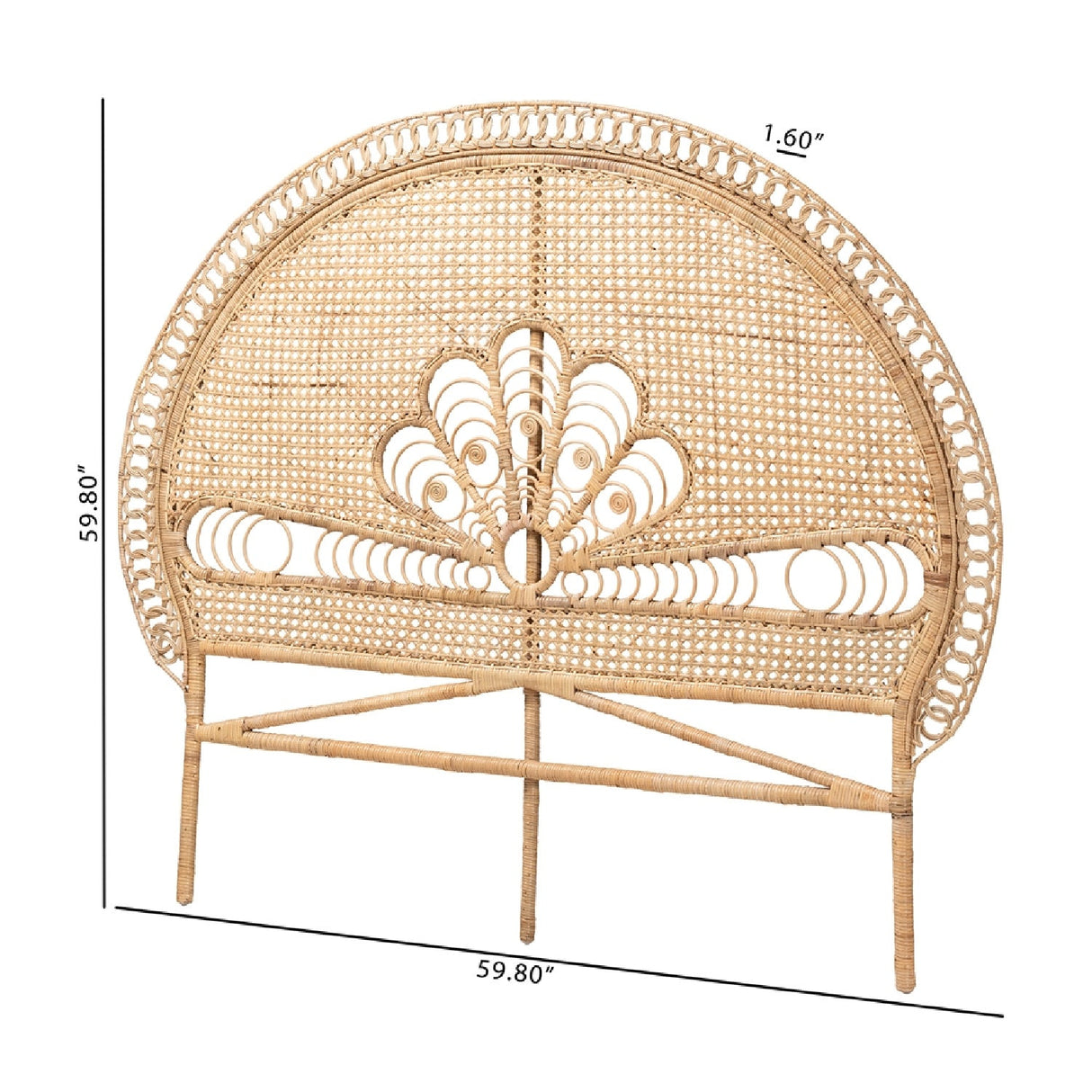   Modern European furniture - Rattan Bohemian Quuen Size Headboard - www.oroa.com | Oroa.com