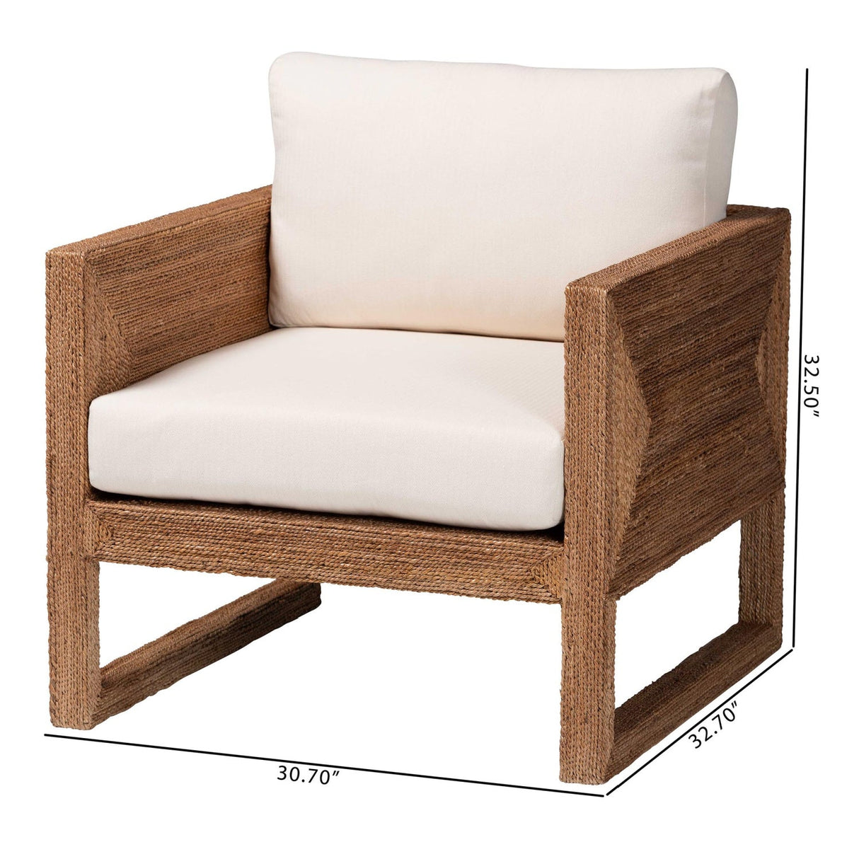   Modern European furniture - Bleached Seagrass Accent Chair - www.oroa.com | Oroa.com