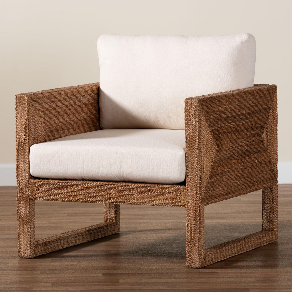   Modern European furniture - Bleached Seagrass Accent Chair - www.oroa.com | Oroa.com