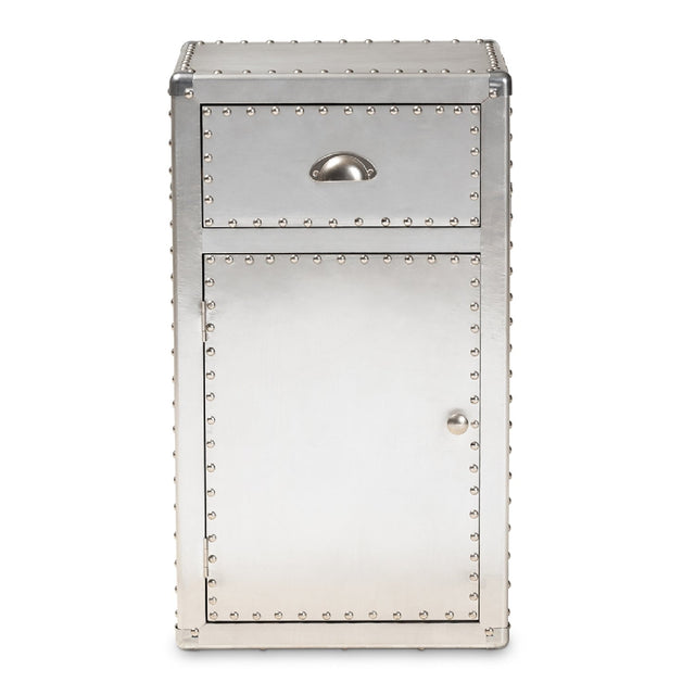 Modern European furniture - Silver Industrial Storage Cabinet - www.oroa.com