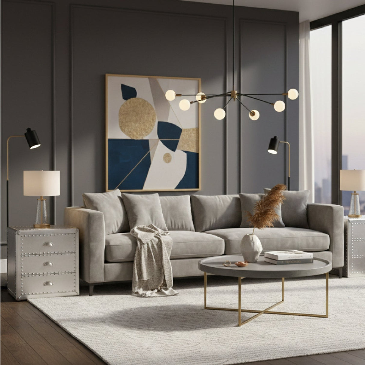   Modern European furniture - Silver 3 Drawer End Table - www.oroa.com | Oroa.com