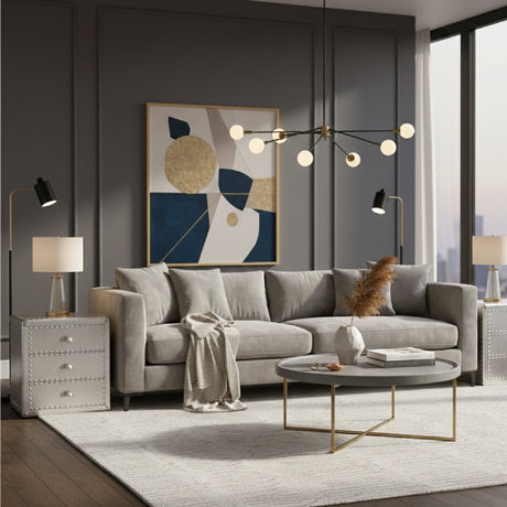   Modern European furniture - Silver 3 Drawer End Table - www.oroa.com | Oroa.com