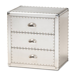   Modern European furniture - Silver 3 Drawer End Table - www.oroa.com | Oroa.com