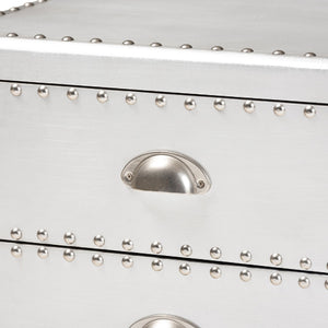   Modern European furniture - Silver 3 Drawer End Table - www.oroa.com | Oroa.com