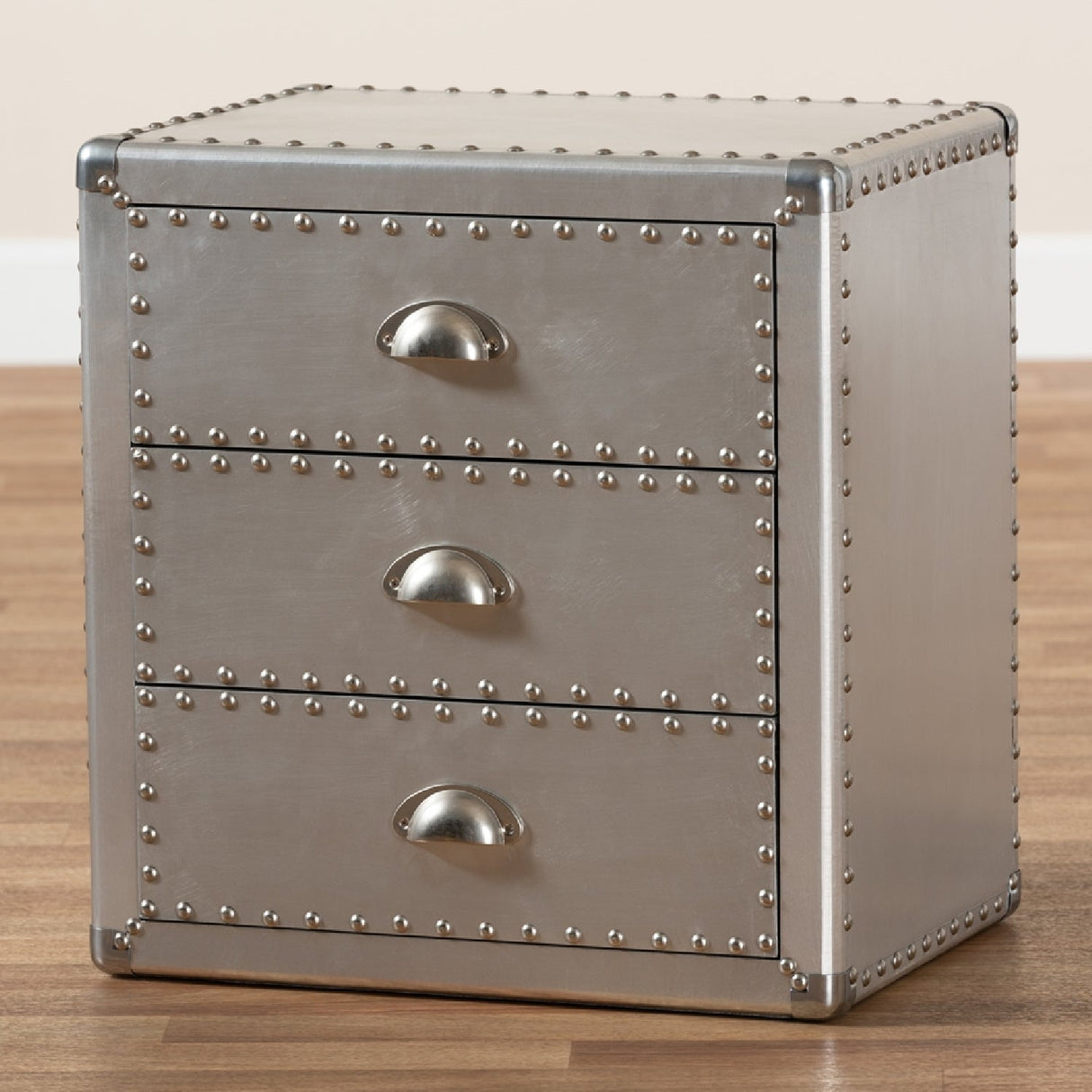  Modern European furniture - Silver 3 Drawer End Table - www.oroa.com | Oroa.com