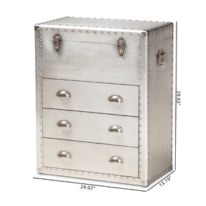   Modern European furniture - Silver Industrial Storage Cabinet - www.oroa.com | Oroa.com