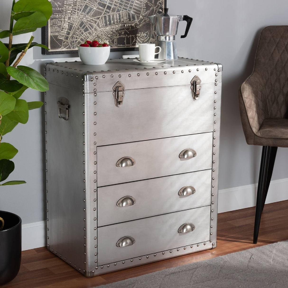   Modern European furniture - Silver Industrial Storage Cabinet - www.oroa.com | Oroa.com